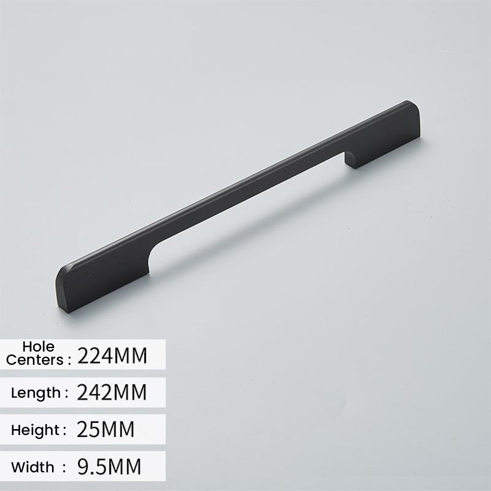 Modern Long Asymmetric Flat Bar Cupboard Handles