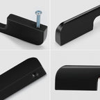 Modern Long Asymmetric Flat Bar Cupboard Handles