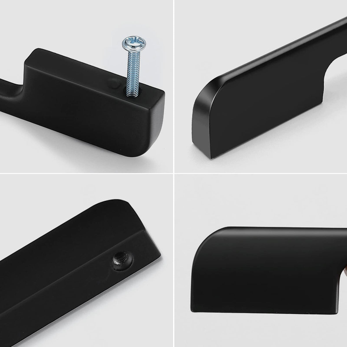 Modern Long Asymmetric Flat Bar Cupboard Handles