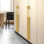 Modern Long Asymmetric Flat Bar Cupboard Handles