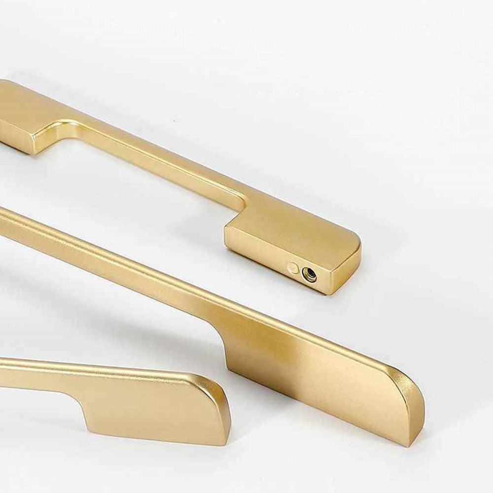 Modern Long Asymmetric Flat Bar Cupboard Handles