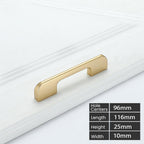 Modern Long Asymmetric Flat Bar Cupboard Handles