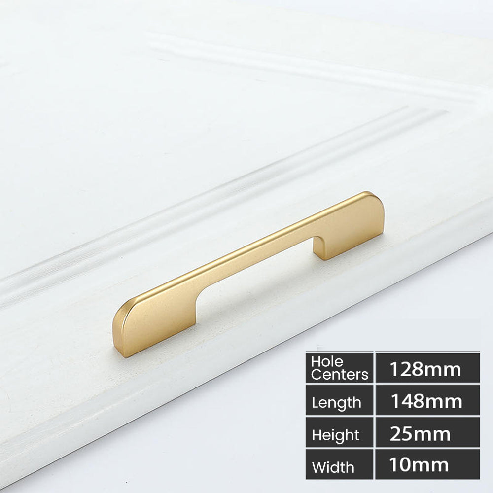 Modern Long Asymmetric Flat Bar Cupboard Handles