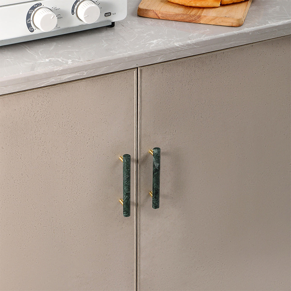 Modern Marble T-Bar Kitchen Cupboard Handles
