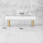 Modern Marble T-Bar Kitchen Cupboard Handles