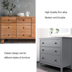 Modern Matt Black Flat-Top Round Cupboard Knobs