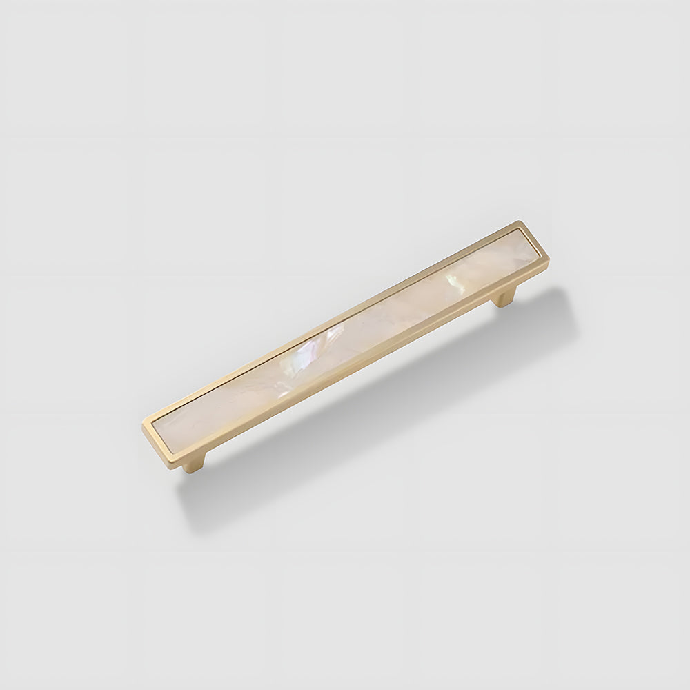 Modern Mother-of-Pearl Rectangular Bar Cupboard Handles