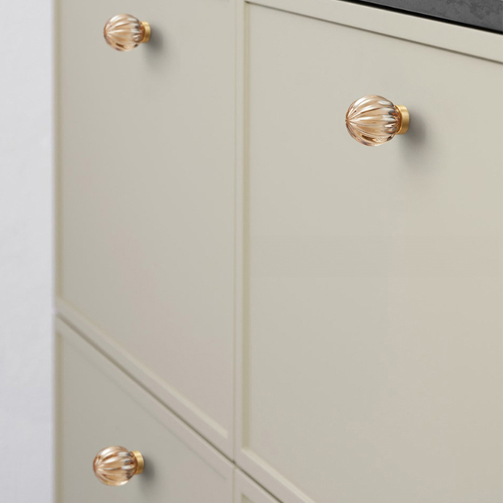 Modern Oval, Ball, Ribbed and Square Crystal Cupboard Knobs