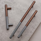 Modern Patchwork Knurled T-Bar Wardrobe Handles