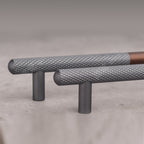Modern Patchwork Knurled T-Bar Wardrobe Handles