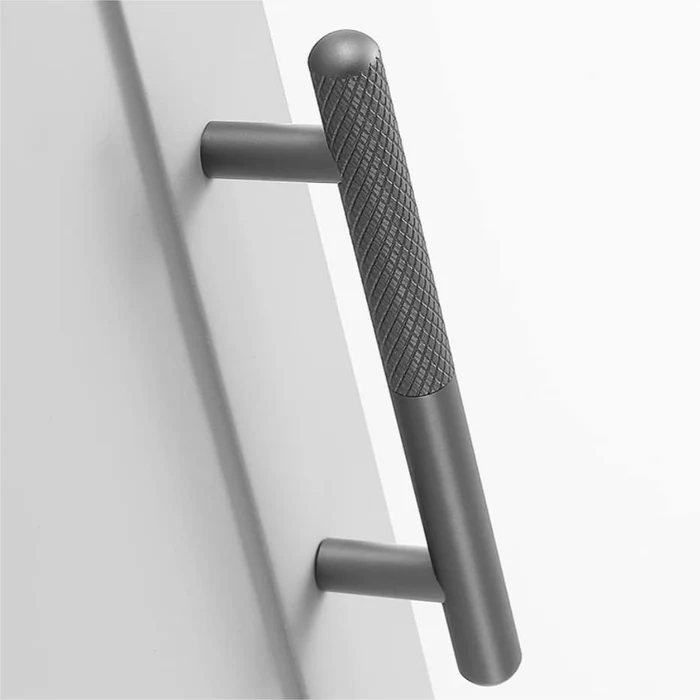 Modern Patchwork Knurled T-Bar Wardrobe Handles