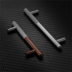 Modern Patchwork Knurled T-Bar Wardrobe Handles