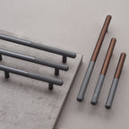 Modern Patchwork Knurled T-Bar Wardrobe Handles