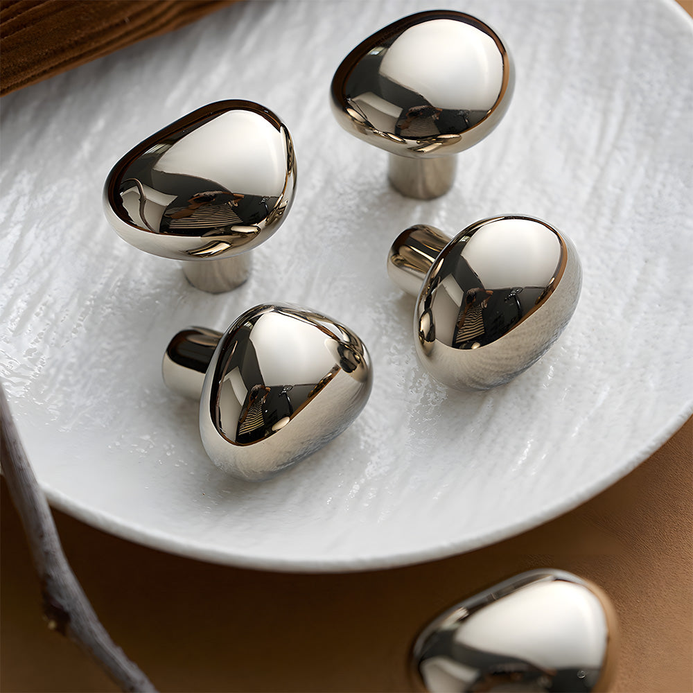Modern Pebble Mushroom Cupboard Knobs