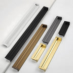 Modern Rectangular Aluminium Finger Edge Pull Handles