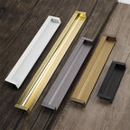 Modern Rectangular Aluminium Finger Edge Pull Handles