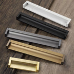 Modern Rectangular Aluminium Finger Edge Pull Handles
