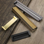 Modern Rectangular Aluminium Finger Edge Pull Handles