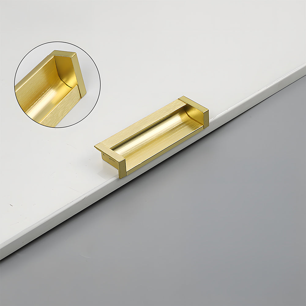 Modern Rectangular Aluminium Finger Edge Pull Handles