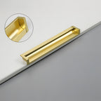 Modern Rectangular Aluminium Finger Edge Pull Handles