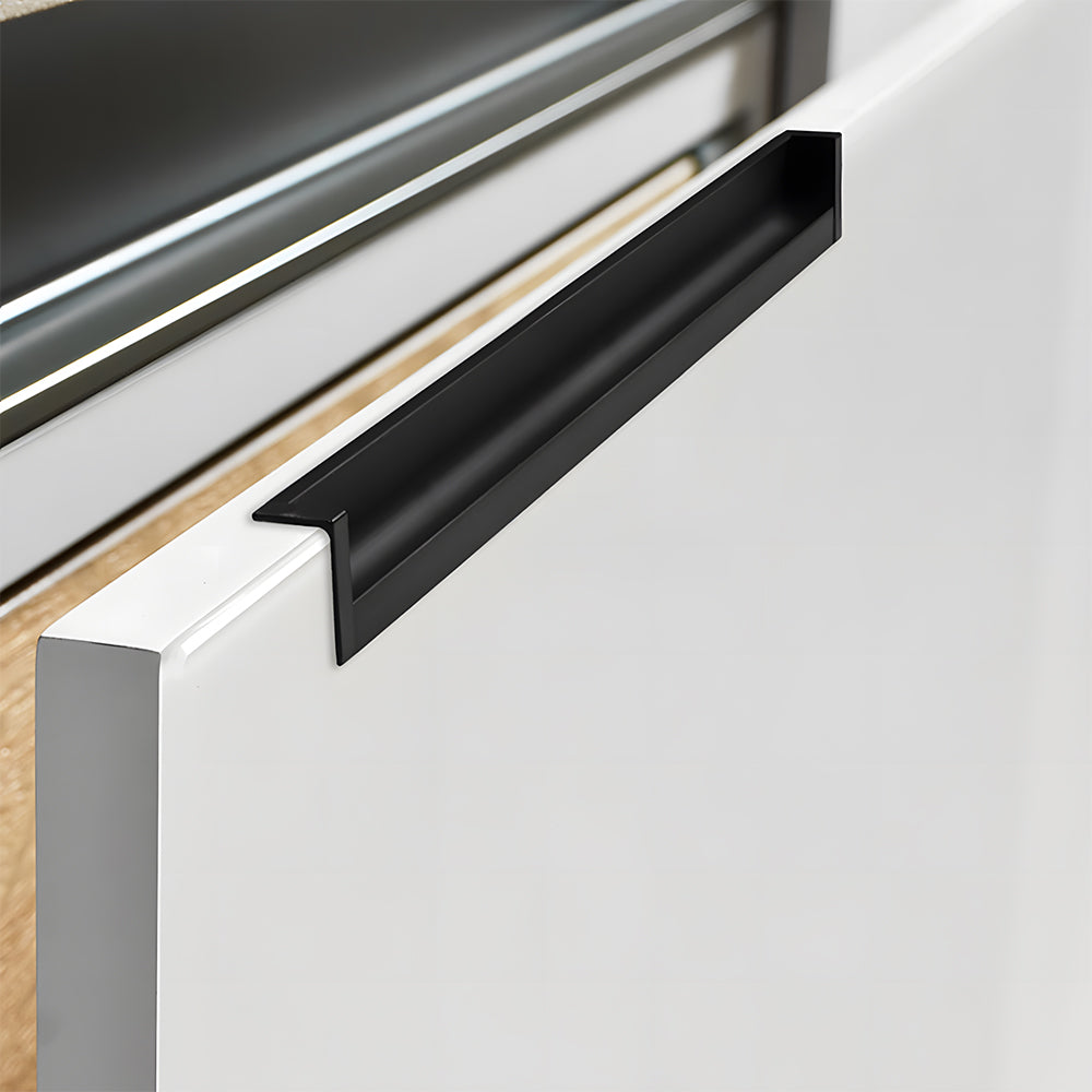 Modern Rectangular Aluminium Finger Edge Pull Handles