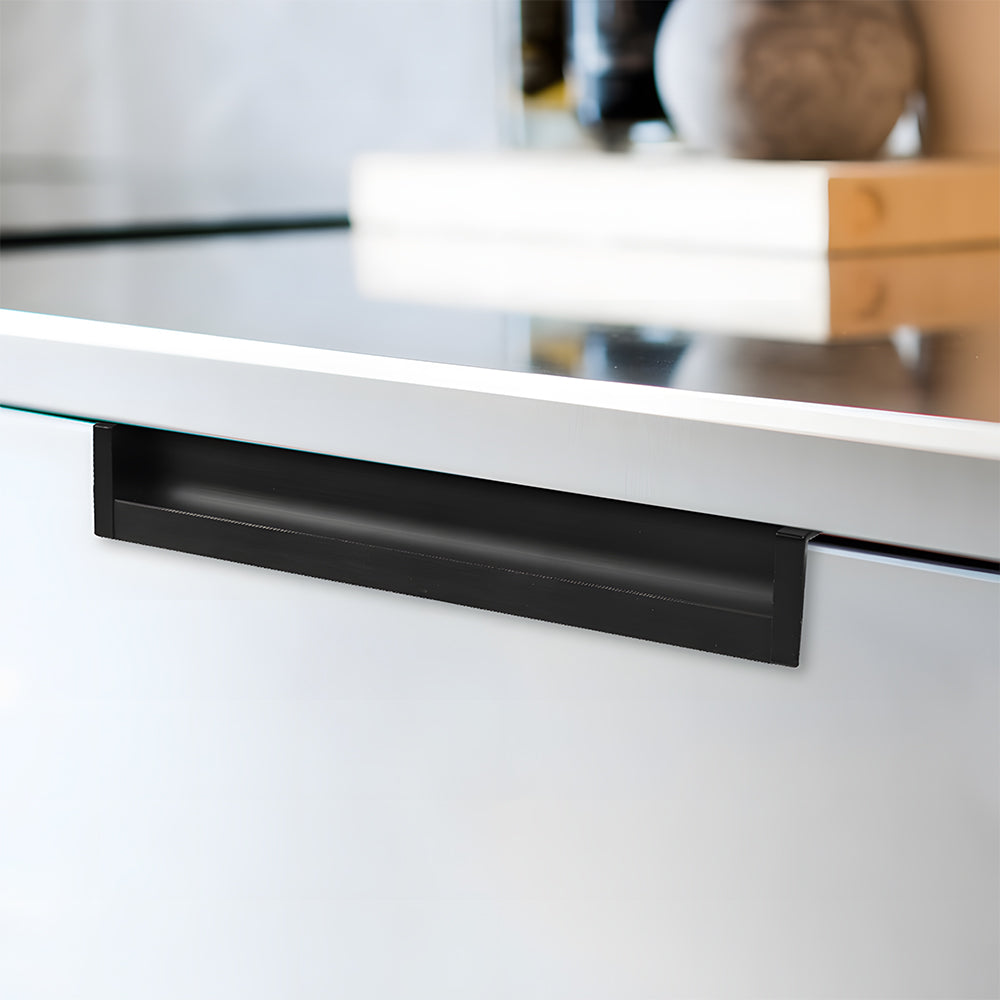 Modern Rectangular Aluminium Finger Edge Pull Handles