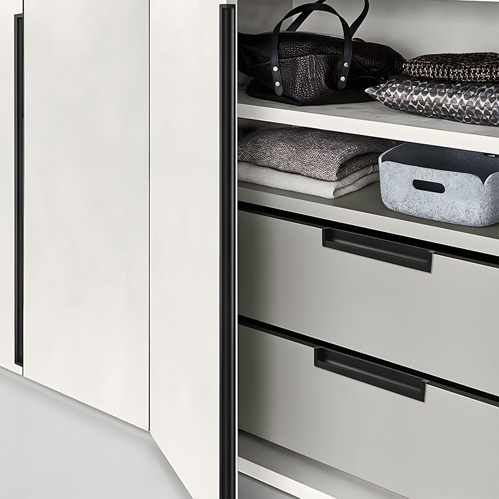 Modern Rectangular Aluminium Finger Edge Pull Handles