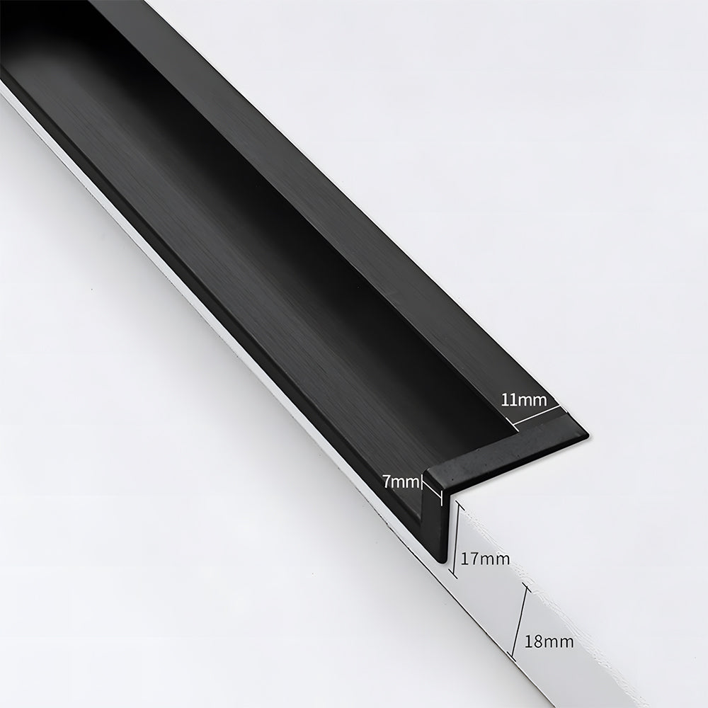 Modern Rectangular Aluminium Finger Edge Pull Handles