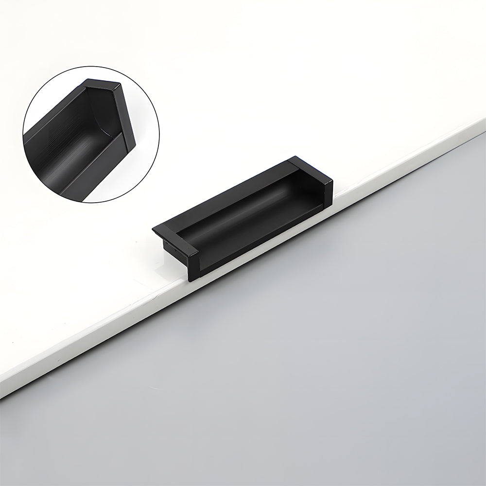 Modern Rectangular Aluminium Finger Edge Pull Handles