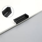 Modern Rectangular Aluminium Finger Edge Pull Handles
