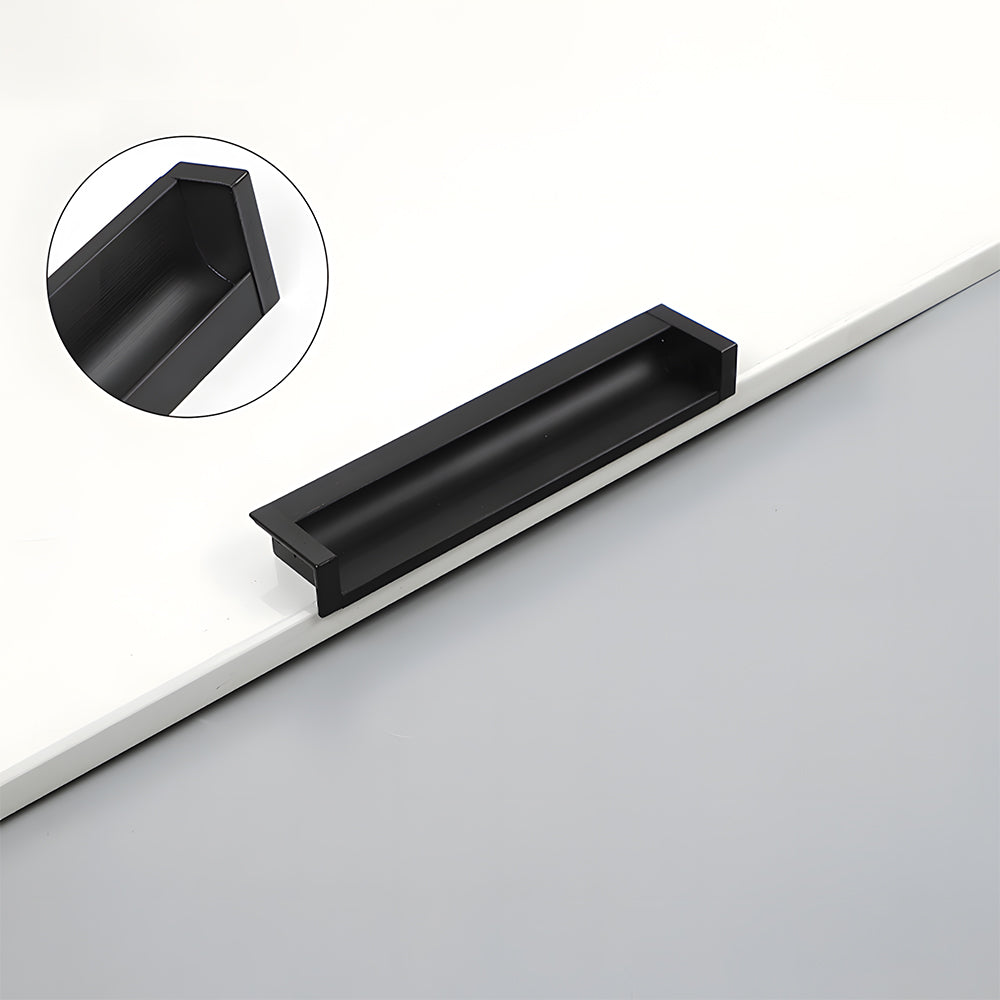 Modern Rectangular Aluminium Finger Edge Pull Handles