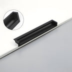 Modern Rectangular Aluminium Finger Edge Pull Handles