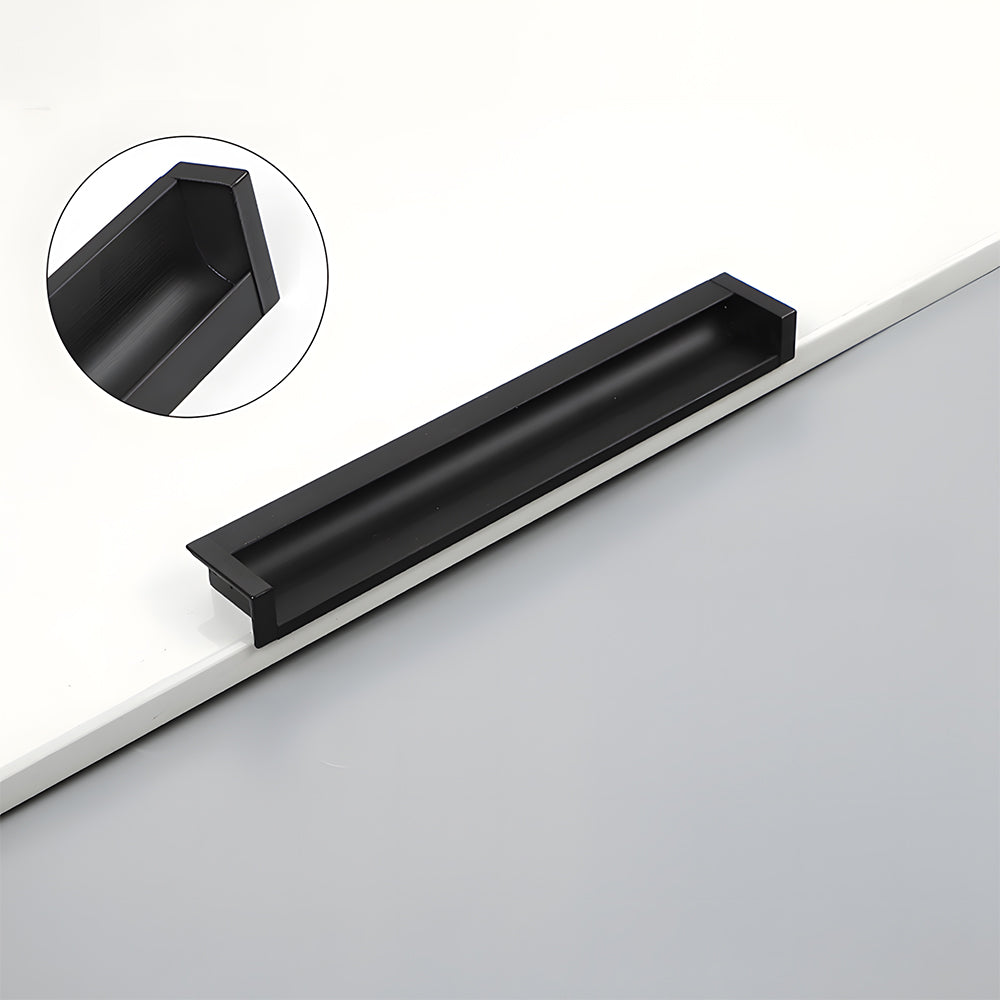Modern Rectangular Aluminium Finger Edge Pull Handles