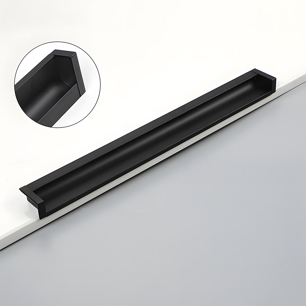 Modern Rectangular Aluminium Finger Edge Pull Handles