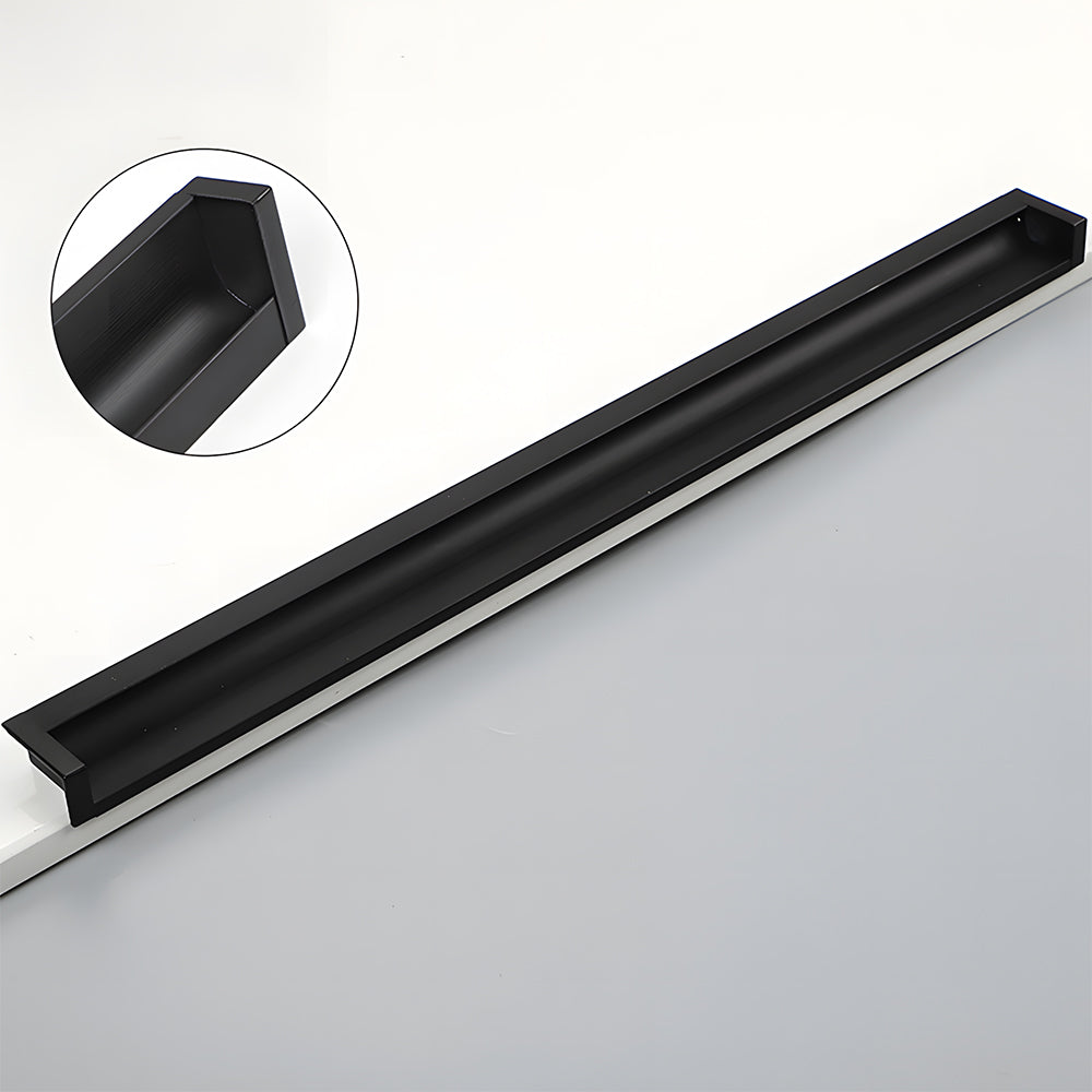 Modern Rectangular Aluminium Finger Edge Pull Handles