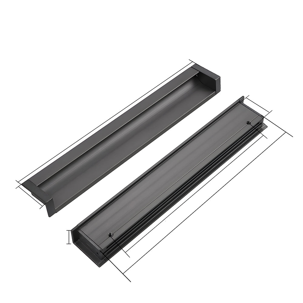Modern Rectangular Aluminium Finger Edge Pull Handles