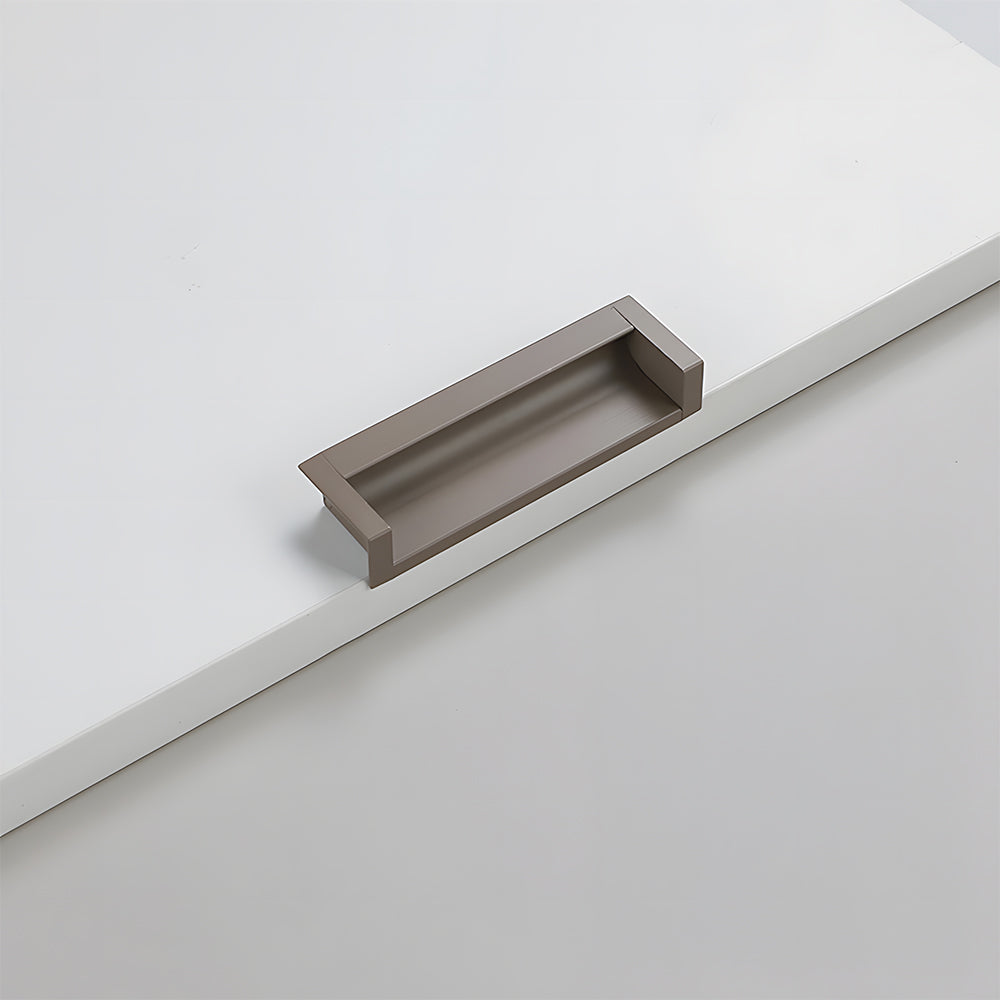 Modern Rectangular Aluminium Finger Edge Pull Handles