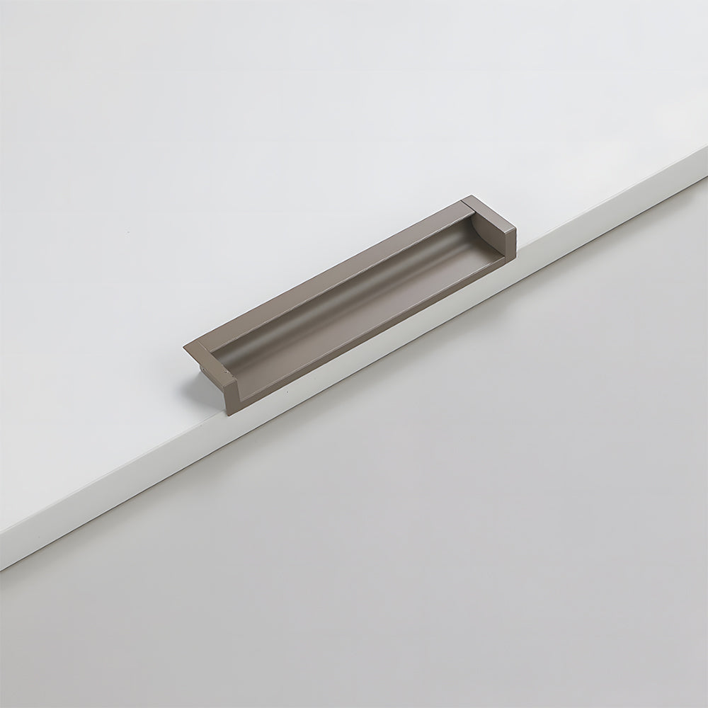 Modern Rectangular Aluminium Finger Edge Pull Handles