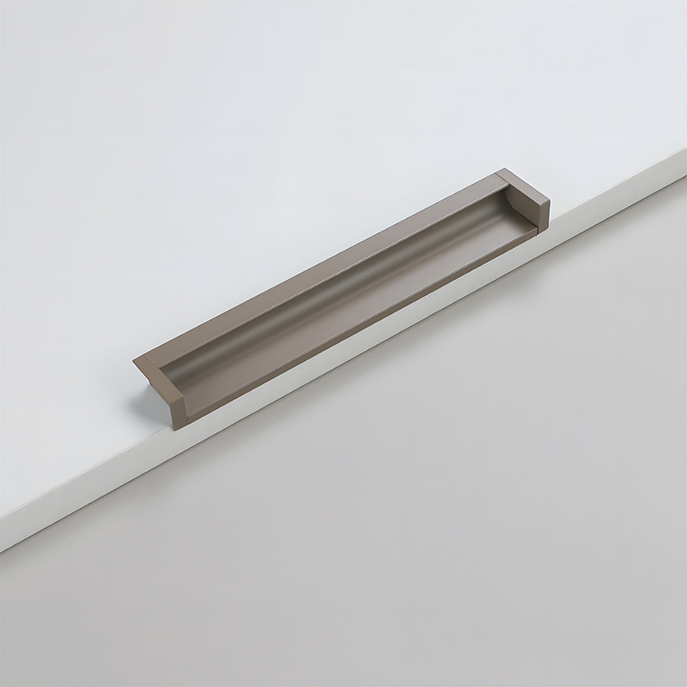 Modern Rectangular Aluminium Finger Edge Pull Handles