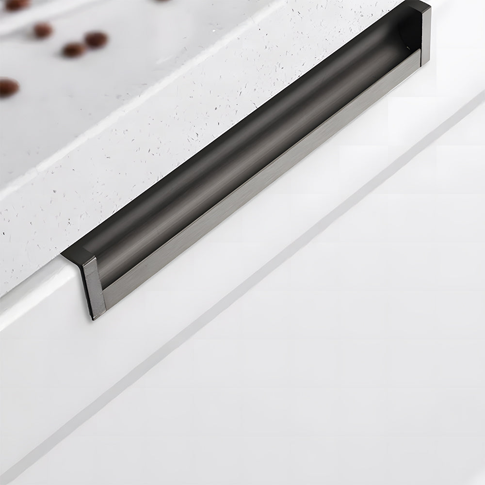 Modern Rectangular Aluminium Finger Edge Pull Handles