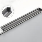 Modern Rectangular Aluminium Finger Edge Pull Handles