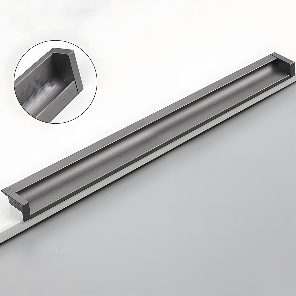 Modern Rectangular Aluminium Finger Edge Pull Handles