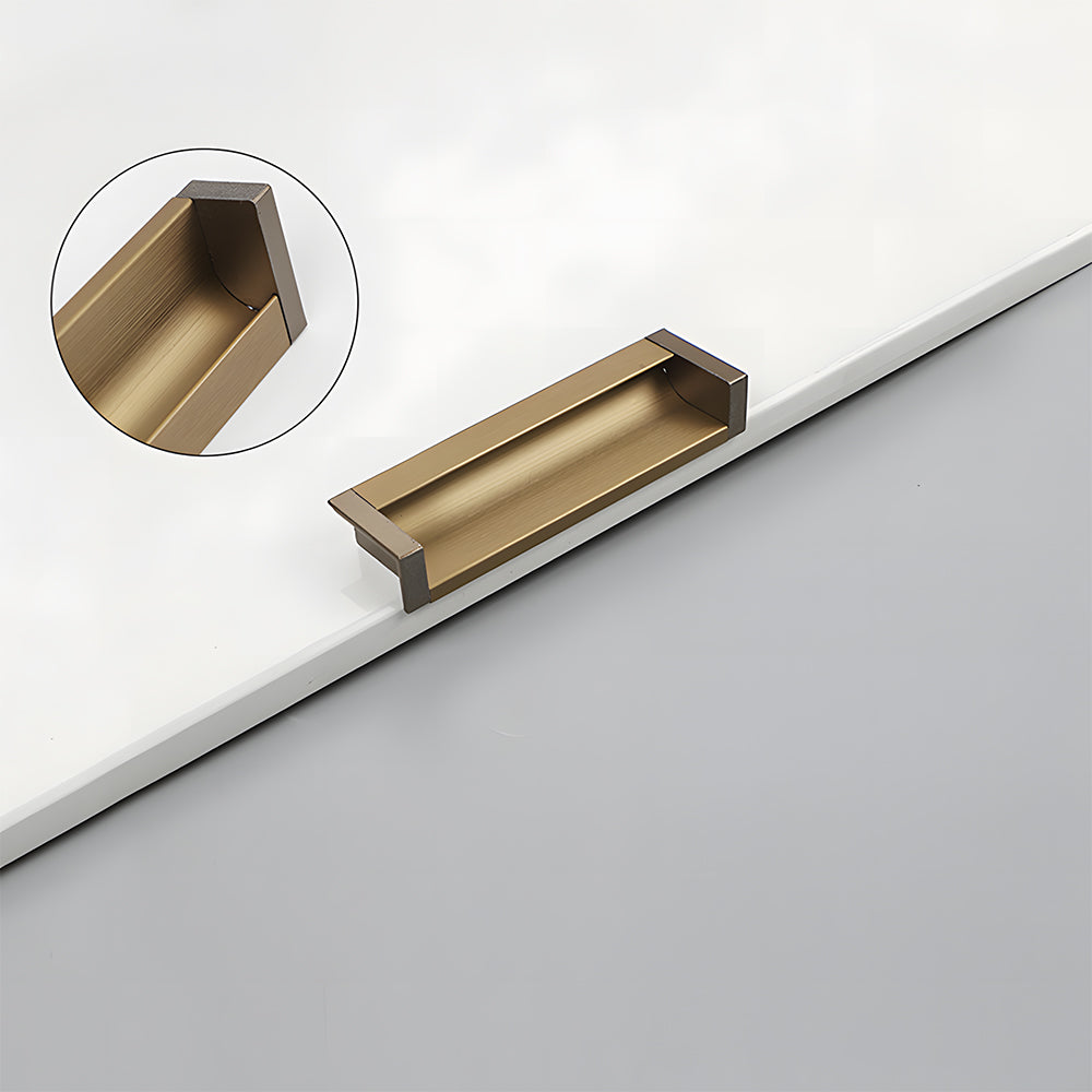 Modern Rectangular Aluminium Finger Edge Pull Handles