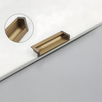 Modern Rectangular Aluminium Finger Edge Pull Handles
