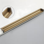 Modern Rectangular Aluminium Finger Edge Pull Handles