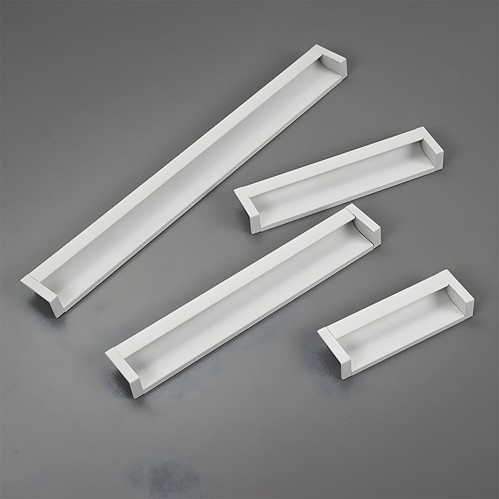 Modern Rectangular Aluminium Finger Edge Pull Handles
