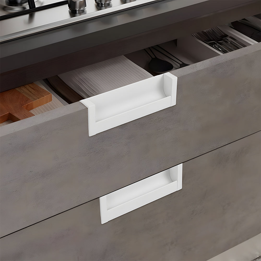 Modern Rectangular Aluminium Finger Edge Pull Handles