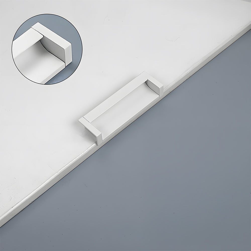 Modern Rectangular Aluminium Finger Edge Pull Handles
