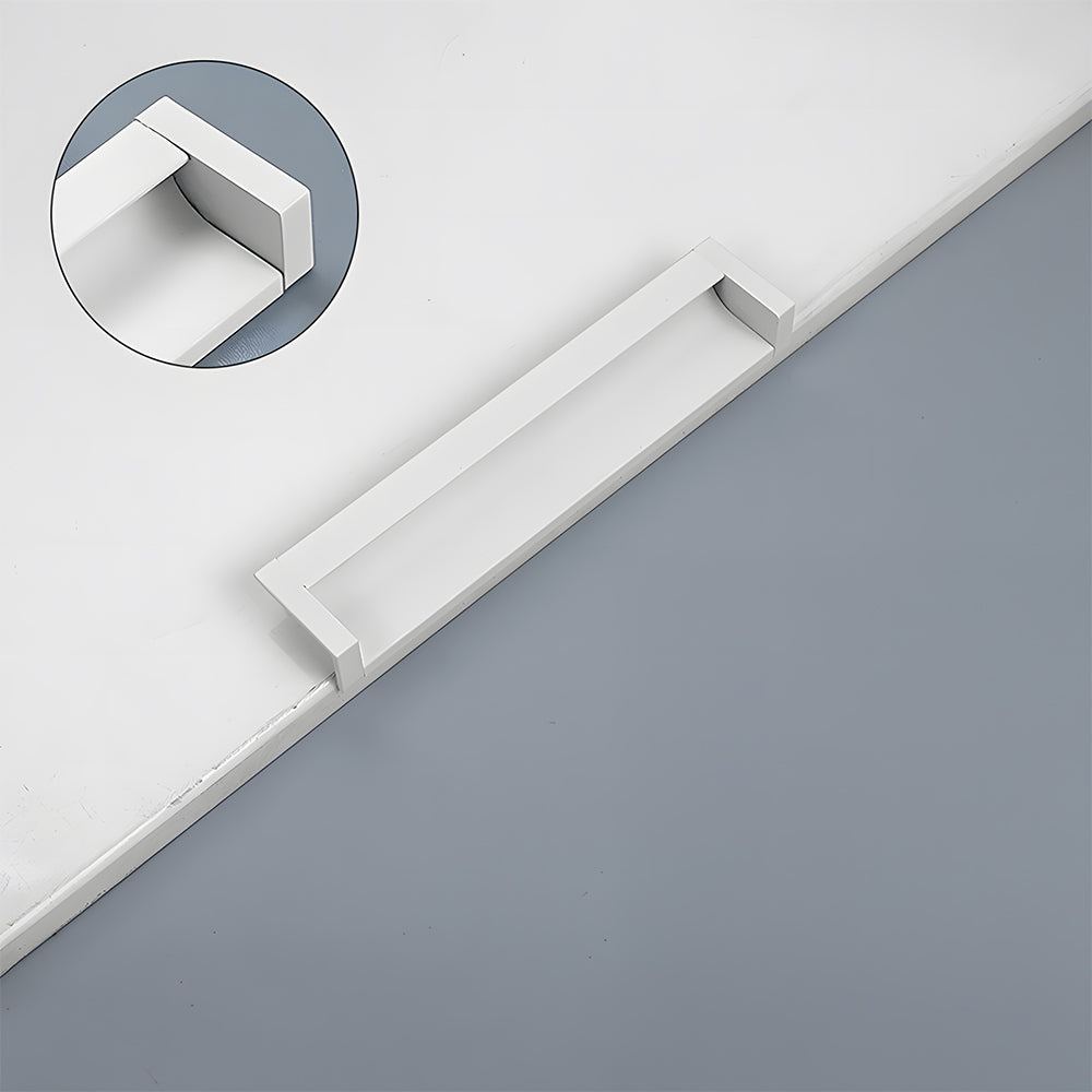 Modern Rectangular Aluminium Finger Edge Pull Handles