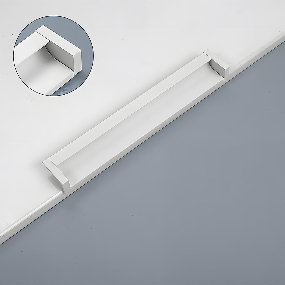 Modern Rectangular Aluminium Finger Edge Pull Handles
